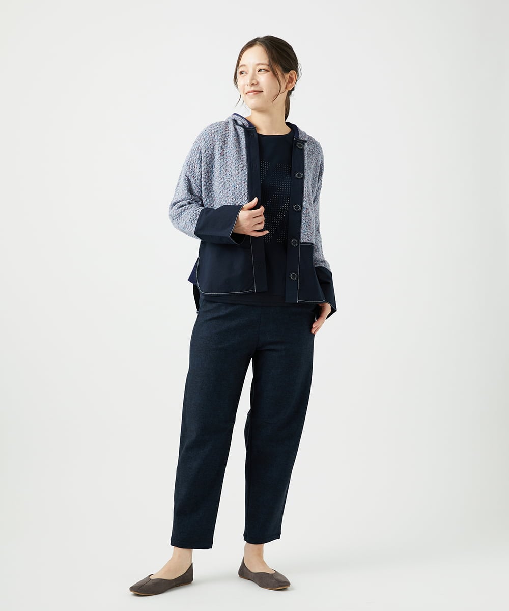 NGKED03200 GIANNI LO GIUDICE(ジャンニ ロ ジュディチェ) [日本製]ロゴカットソー ネイビー