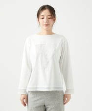 NGKED03200 GIANNI LO GIUDICE(ジャンニ ロ ジュディチェ) [日本製]ロゴカットソー ホワイト