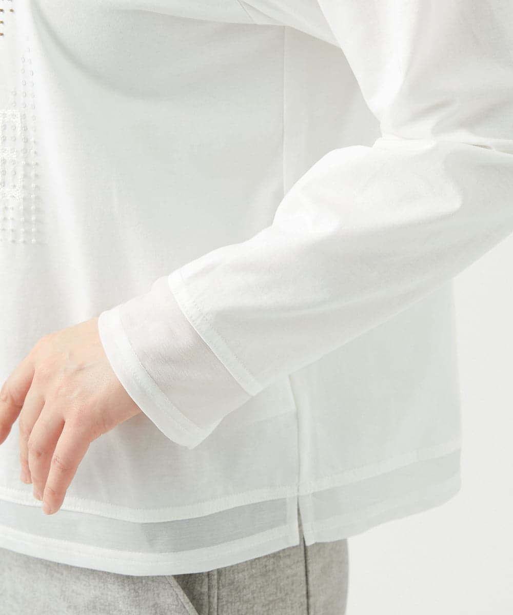 NGKED03200 GIANNI LO GIUDICE(ジャンニ ロ ジュディチェ) [日本製]ロゴカットソー ホワイト