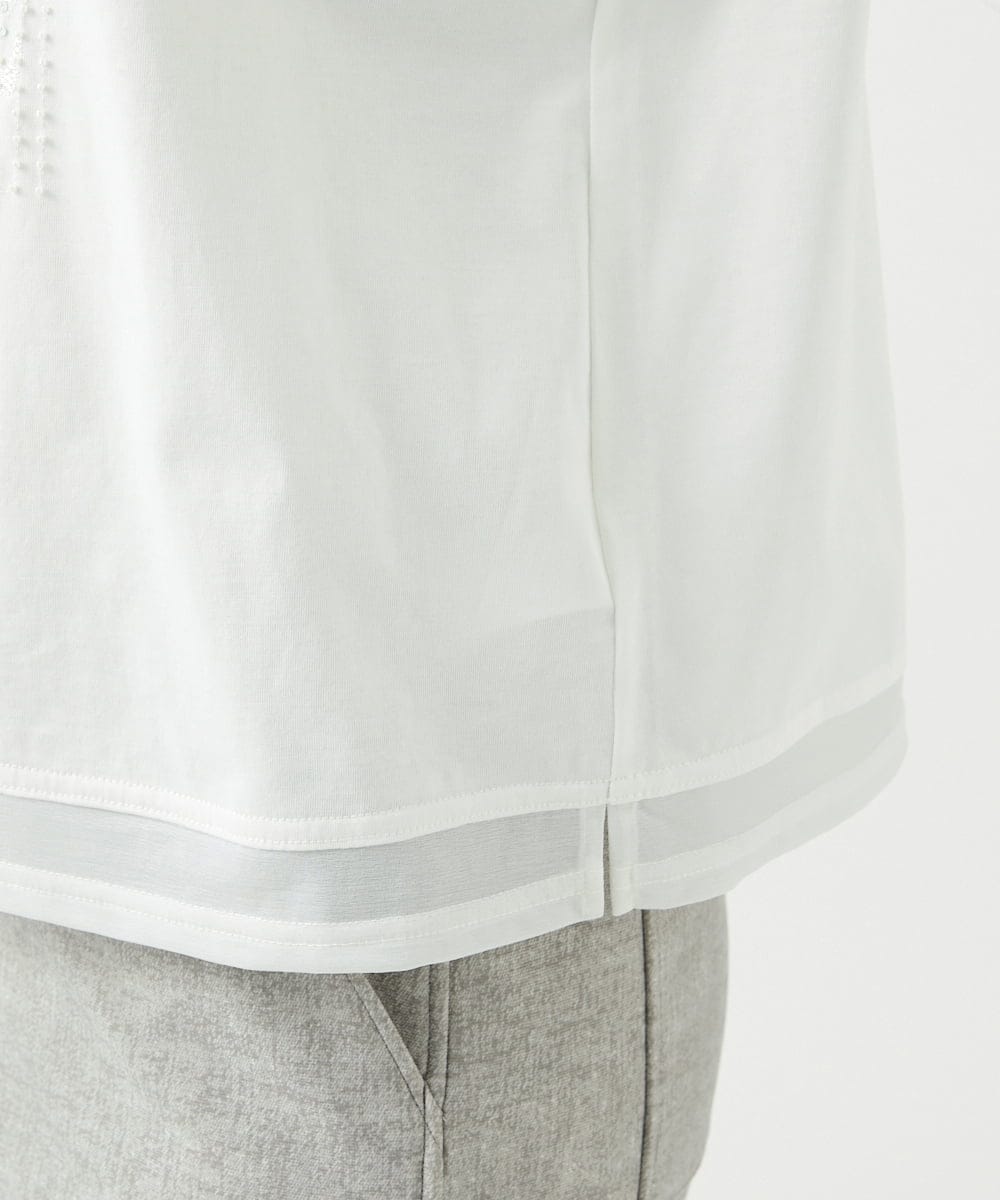 NGKED03200 GIANNI LO GIUDICE(ジャンニ ロ ジュディチェ) [日本製]ロゴカットソー ホワイト