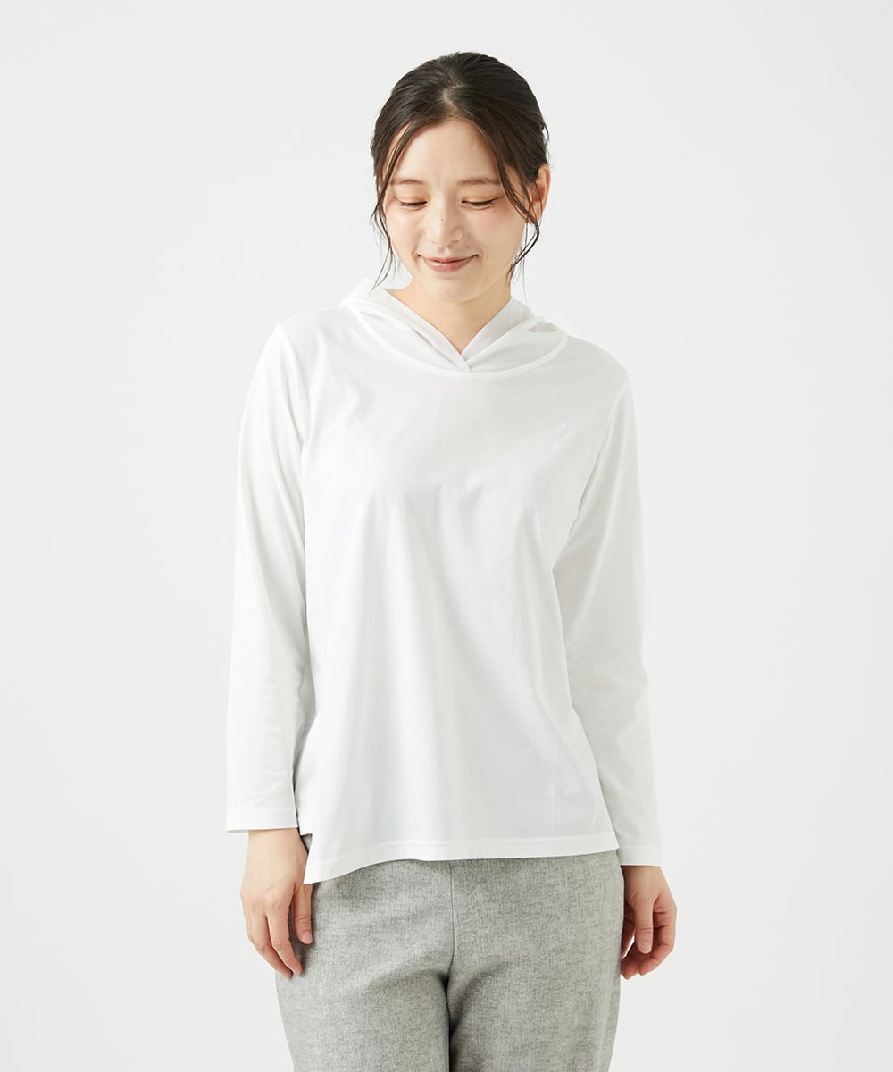 NGKED04150 GIANNI LO GIUDICE(ジャンニ ロ ジュディチェ) [日本製]ハイゲージ天竺カットソー ホワイト