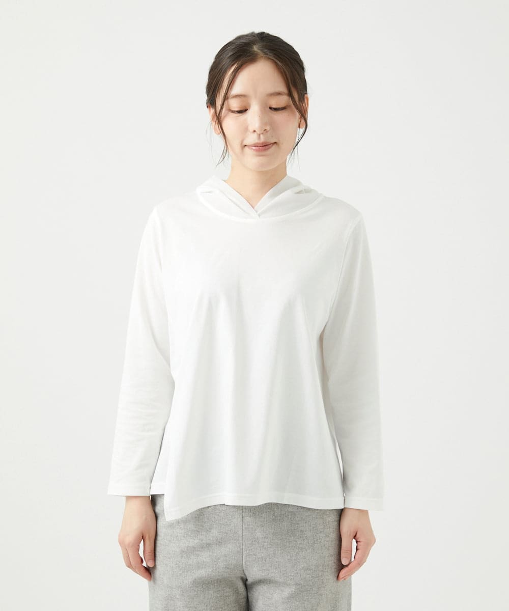 NGKED04150 GIANNI LO GIUDICE(ジャンニ ロ ジュディチェ) [日本製]ハイゲージ天竺カットソー ホワイト