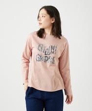 NGKED10200 GIANNI LO GIUDICE(ジャンニ ロ ジュディチェ) [洗える・日本製]ハイゲージ天竺ロゴカットソー ピンク