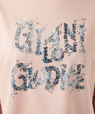 NGKED10200 GIANNI LO GIUDICE(ジャンニ ロ ジュディチェ) [洗える・日本製]ハイゲージ天竺ロゴカットソー ピンク