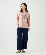 NGKED10200 GIANNI LO GIUDICE(ジャンニ ロ ジュディチェ) [洗える・日本製]ハイゲージ天竺ロゴカットソー ピンク