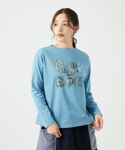 NGKED10200 GIANNI LO GIUDICE [洗える・日本製]ハイゲージ天竺ロゴカットソー