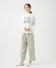 NGKED10200 GIANNI LO GIUDICE(ジャンニ ロ ジュディチェ) [洗える・日本製]ハイゲージ天竺ロゴカットソー ホワイト