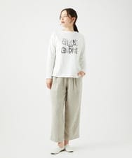 NGKED10200 GIANNI LO GIUDICE(ジャンニ ロ ジュディチェ) [洗える・日本製]ハイゲージ天竺ロゴカットソー ホワイト