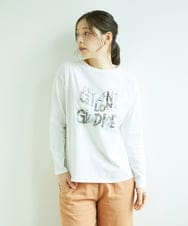 NGKED10200 GIANNI LO GIUDICE(ジャンニ ロ ジュディチェ) [洗える・日本製]ハイゲージ天竺ロゴカットソー ホワイト