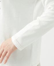 NGKED10200 GIANNI LO GIUDICE(ジャンニ ロ ジュディチェ) [洗える・日本製]ハイゲージ天竺ロゴカットソー ホワイト