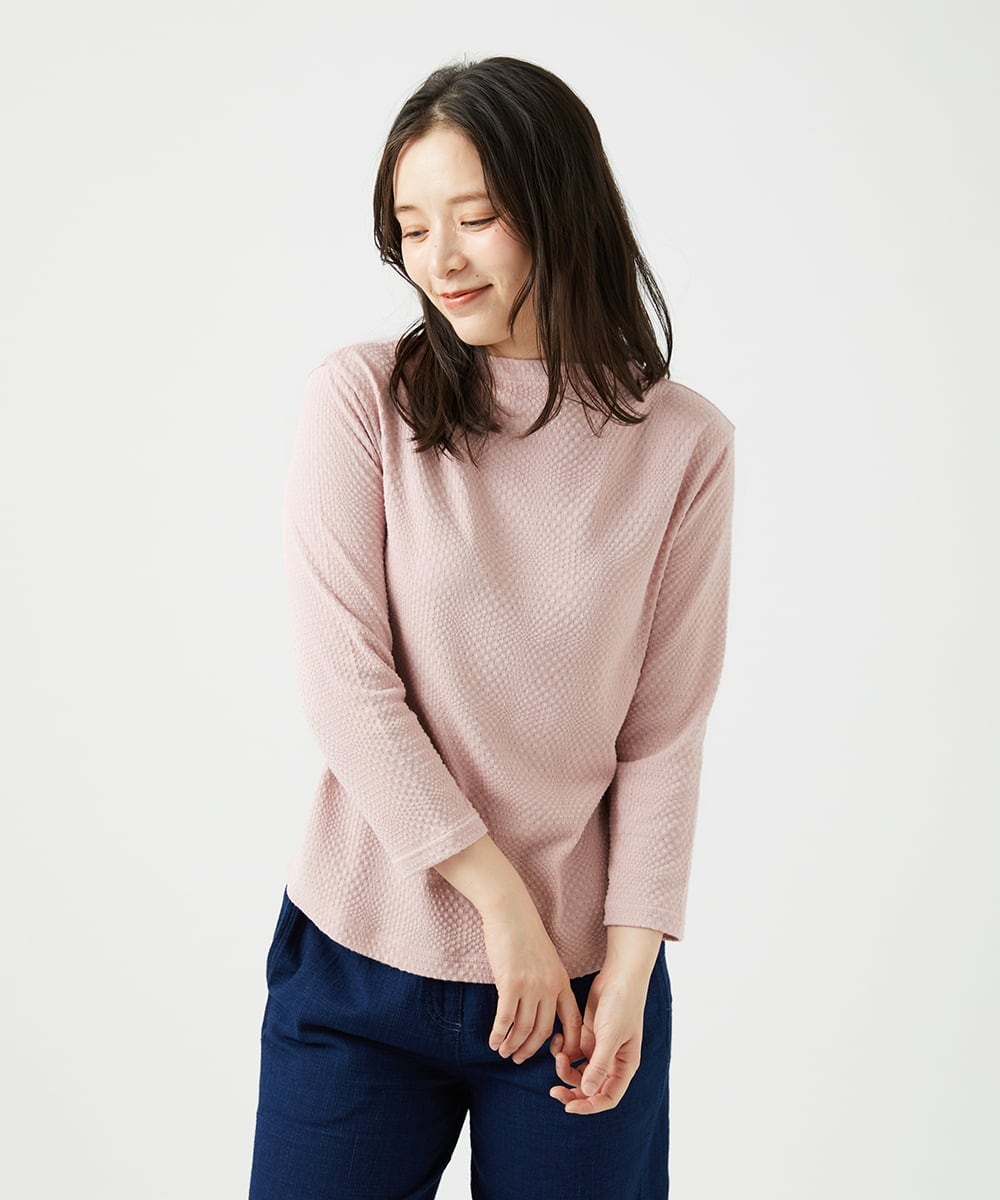 NGKED12160 GIANNI LO GIUDICE [洗える・日本製]ツンツンジャガードカットソー