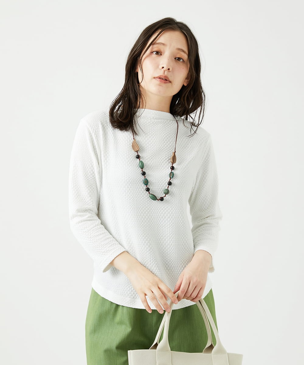 NGKED12160 GIANNI LO GIUDICE [洗える・日本製]ツンツンジャガードカットソー