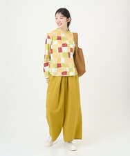 NGKEF16200 GIANNI LO GIUDICE(ジャンニ ロ ジュディチェ) [洗える・日本製]コットン天竺ブロックチェックプリントカットソー ブルーネイビー