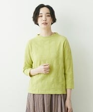 NGKET05130 GIANNI LO GIUDICE(ジャンニ ロ ジュディチェ) [日本製]MVSドットシャーリングハイネックカットソー グリーン