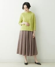 NGKET05130 GIANNI LO GIUDICE(ジャンニ ロ ジュディチェ) [日本製]MVSドットシャーリングハイネックカットソー グリーン