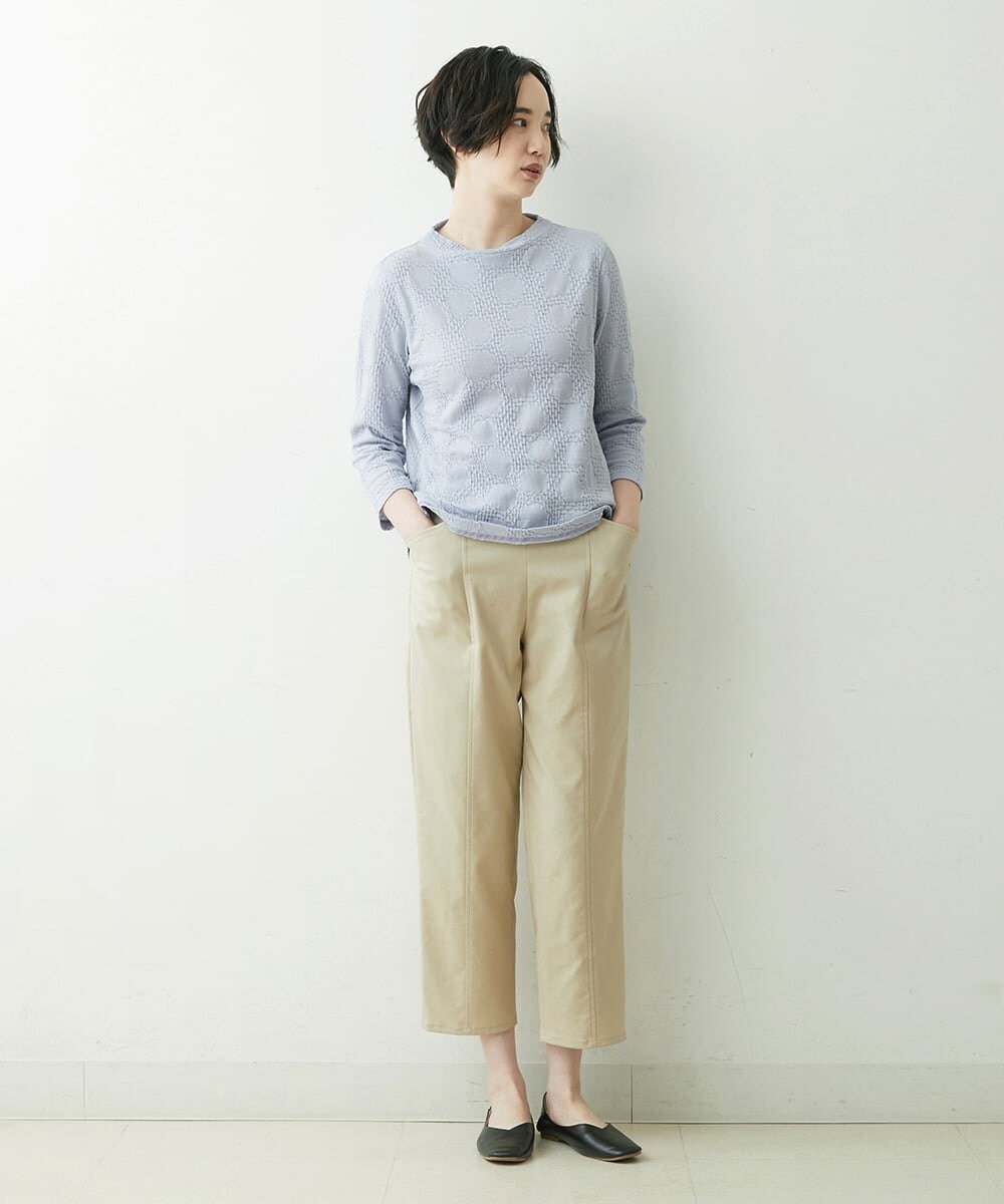 NGKET05130 GIANNI LO GIUDICE(ジャンニ ロ ジュディチェ) [日本製]MVSドットシャーリングハイネックカットソー ライトブルー