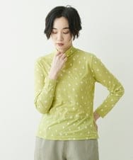 NGKET06180 GIANNI LO GIUDICE(ジャンニ ロ ジュディチェ) [洗える・日本製]ガーゼフライスブラードットプルオーバー ライトグリーン
