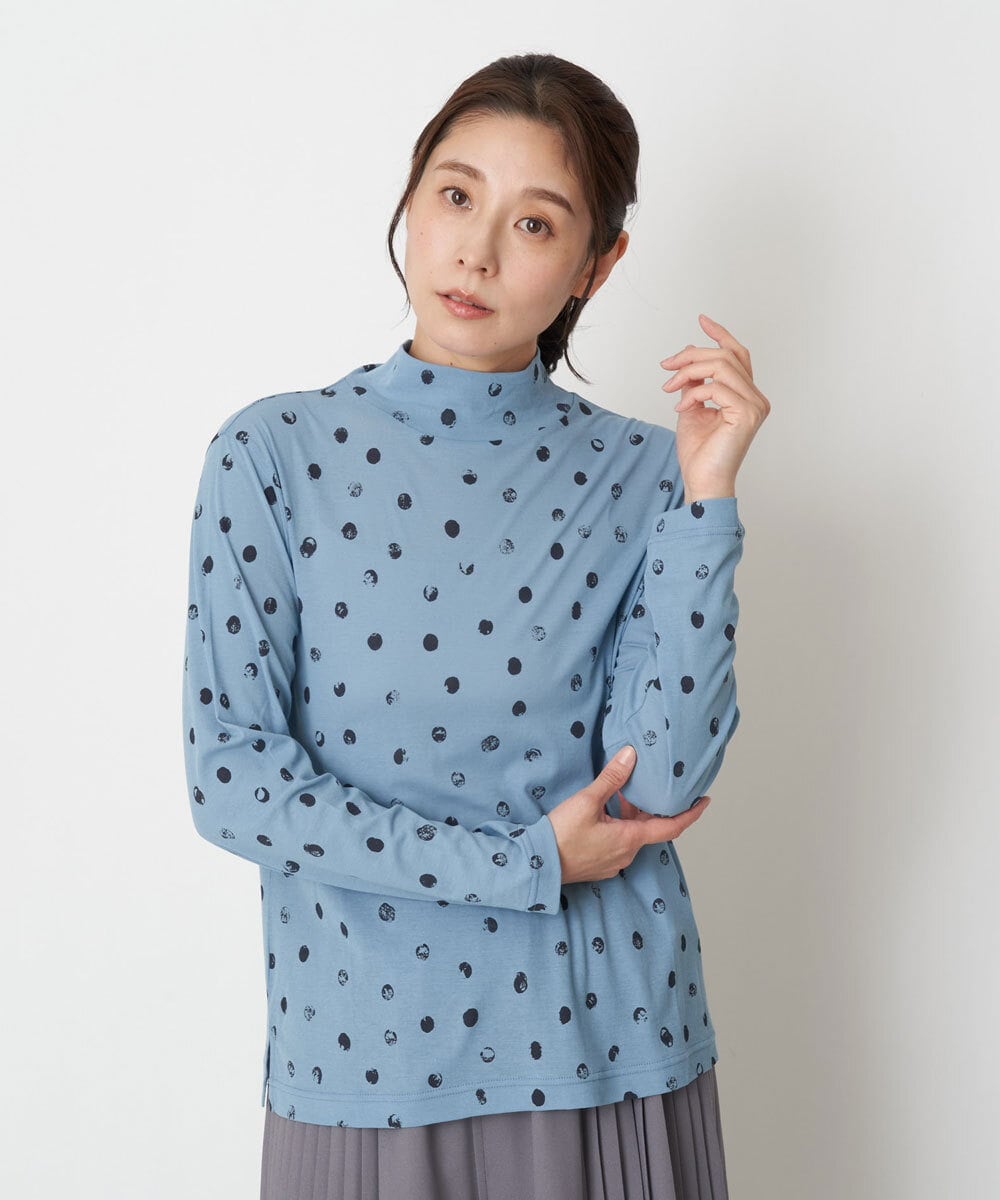 NGKET06180 GIANNI LO GIUDICE [洗える・日本製]ガーゼフライスブラードットプルオーバー