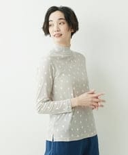 NGKET06180 GIANNI LO GIUDICE(ジャンニ ロ ジュディチェ) [洗える・日本製]ガーゼフライスブラードットプルオーバー ライトベージュ