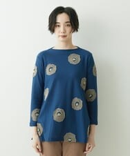 NGKET10250 GIANNI LO GIUDICE(ジャンニ ロ ジュディチェ) [日本製]綿麻カットドットジャガードプルオーバー ネイビー