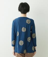 NGKET10250 GIANNI LO GIUDICE(ジャンニ ロ ジュディチェ) [日本製]綿麻カットドットジャガードプルオーバー ネイビー