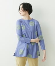 NGKET10250 GIANNI LO GIUDICE(ジャンニ ロ ジュディチェ) [日本製]綿麻カットドットジャガードプルオーバー パープル