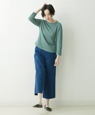 NGKET12230 GIANNI LO GIUDICE(ジャンニ ロ ジュディチェ) [日本製]ドットツイストジャガードプルオーバー ライトグリーン