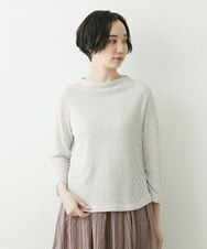 NGKET12230 GIANNI LO GIUDICE(ジャンニ ロ ジュディチェ) [日本製]ドットツイストジャガードプルオーバー ホワイト