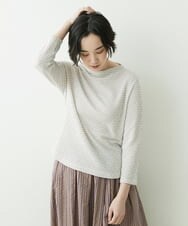 NGKET12230 GIANNI LO GIUDICE(ジャンニ ロ ジュディチェ) [日本製]ドットツイストジャガードプルオーバー ホワイト
