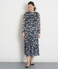 NGKET21130 GIANNI LO GIUDICE(ジャンニ ロ ジュディチェ) [洗える・日本製]ラブマインパワーネットプリントカットソー ネイビー