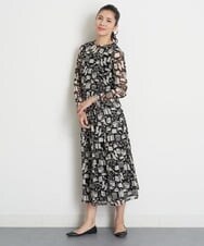 NGKET21130 GIANNI LO GIUDICE(ジャンニ ロ ジュディチェ) [洗える・日本製]ラブマインパワーネットプリントカットソー ブラック