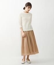 NGKET24130 GIANNI LO GIUDICE(ジャンニ ロ ジュディチェ) [洗える]ストレッチレースジャージカットソー オフホワイト