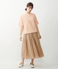 NGKET26180 GIANNI LO GIUDICE(ジャンニ ロ ジュディチェ) [洗える・日本製]サークルジャガードカットソー オレンジ