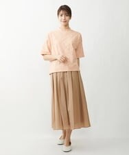 NGKET26180 GIANNI LO GIUDICE(ジャンニ ロ ジュディチェ) [洗える・日本製]サークルジャガードカットソー オレンジ