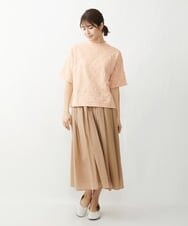 NGKET26180 GIANNI LO GIUDICE(ジャンニ ロ ジュディチェ) [洗える・日本製]サークルジャガードカットソー オレンジ