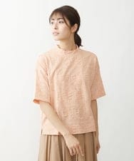 NGKET26180 GIANNI LO GIUDICE(ジャンニ ロ ジュディチェ) [洗える・日本製]サークルジャガードカットソー オレンジ