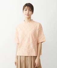 NGKET26180 GIANNI LO GIUDICE(ジャンニ ロ ジュディチェ) [洗える・日本製]サークルジャガードカットソー オレンジ
