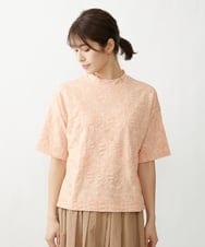 NGKET26180 GIANNI LO GIUDICE(ジャンニ ロ ジュディチェ) [洗える・日本製]サークルジャガードカットソー オレンジ
