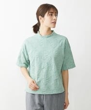 NGKET26180 GIANNI LO GIUDICE(ジャンニ ロ ジュディチェ) [洗える・日本製]サークルジャガードカットソー カーキ