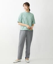 NGKET26180 GIANNI LO GIUDICE(ジャンニ ロ ジュディチェ) [洗える・日本製]サークルジャガードカットソー カーキ