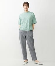 NGKET26180 GIANNI LO GIUDICE(ジャンニ ロ ジュディチェ) [洗える・日本製]サークルジャガードカットソー カーキ