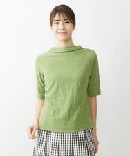 NGKET28130 GIANNI LO GIUDICE(ジャンニ ロ ジュディチェ) [洗える・日本製]キョウネンジャガード半袖カットソー グリーン