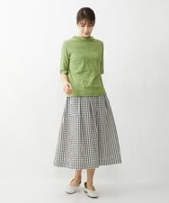 NGKET28130 GIANNI LO GIUDICE(ジャンニ ロ ジュディチェ) [洗える・日本製]キョウネンジャガード半袖カットソー グリーン