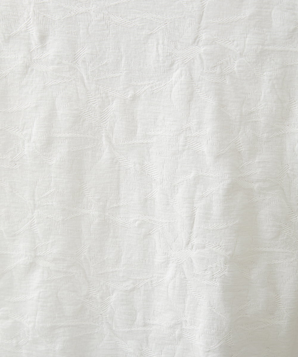 NGKET28130 GIANNI LO GIUDICE(ジャンニ ロ ジュディチェ) [洗える・日本製]キョウネンジャガード半袖カットソー ホワイト