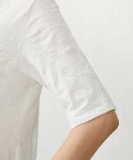 NGKET28130 GIANNI LO GIUDICE(ジャンニ ロ ジュディチェ) [洗える・日本製]キョウネンジャガード半袖カットソー ホワイト