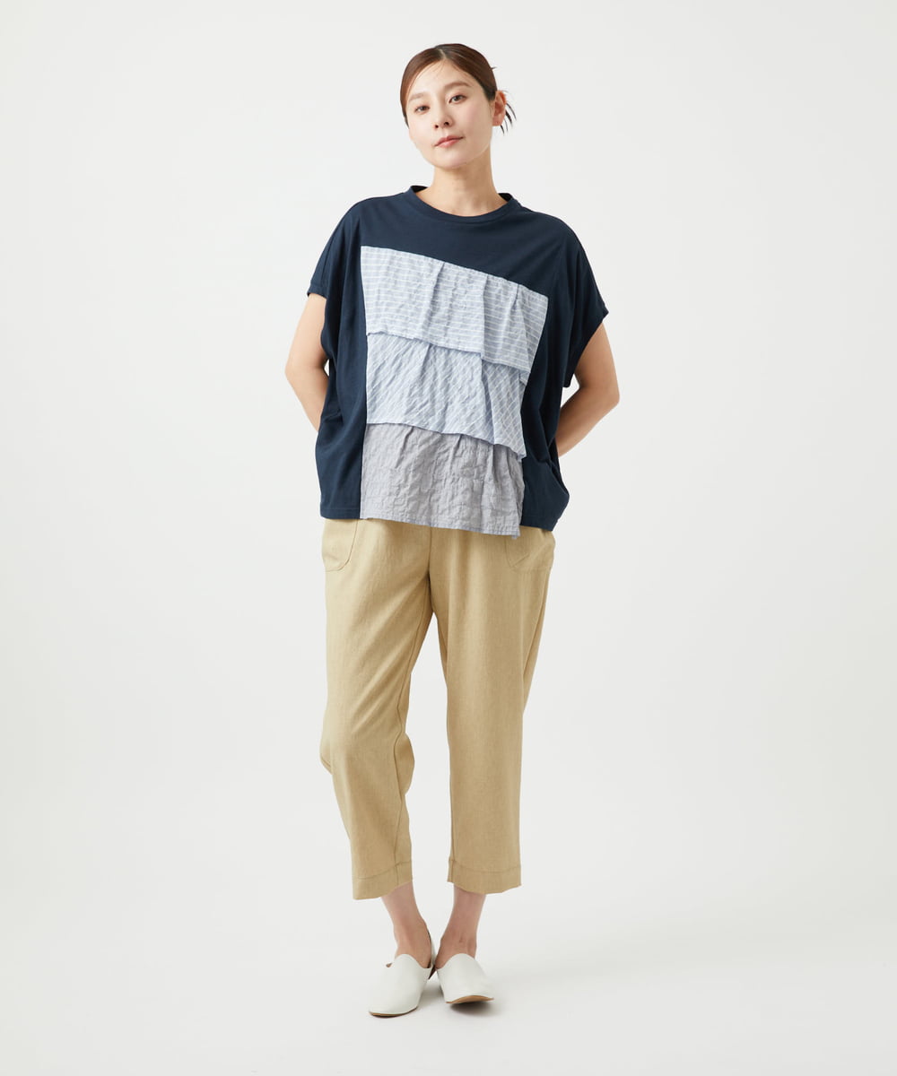 洗える]コットンヘンプ天竺カットソー(カットソー・Tシャツ