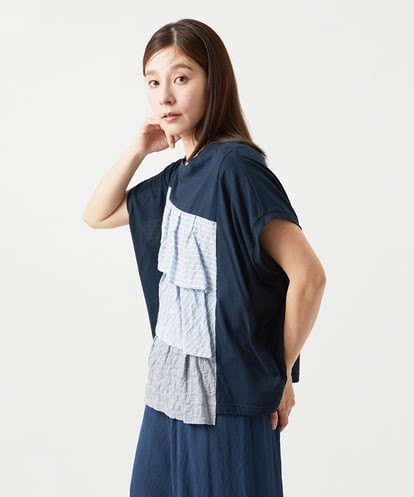 NGKGA25260 GIANNI LO GIUDICE [洗える]コットンヘンプ天竺カットソー