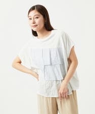 NGKGA25260 GIANNI LO GIUDICE(ジャンニ ロ ジュディチェ) [洗える]コットンヘンプ天竺カットソー ホワイト