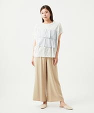 NGKGA25260 GIANNI LO GIUDICE(ジャンニ ロ ジュディチェ) [洗える]コットンヘンプ天竺カットソー ホワイト