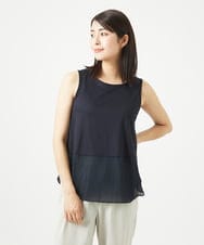 NGKGA27100 GIANNI LO GIUDICE(ジャンニ ロ ジュディチェ) [洗える・日本製]リヨセルコットンスパイラル天竺タンクトップ ネイビー